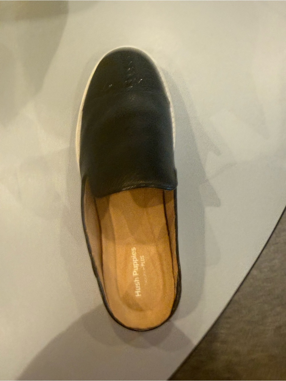 Hush Puppies Black Leather Slip-On Loafer